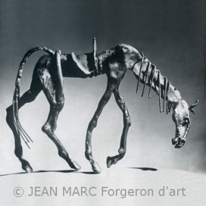 Rossinante, le cheval de Don Quichotte de la Mancha forgé par JEAN MARC dans les années 1960